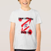 Van vakantie naar school begin Tri-Blend shirt (Voorkant)