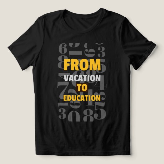 Van vakantie naar school begin Tri-Blend shirt (Design voorkant)