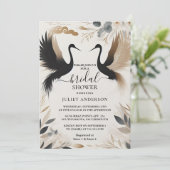 Van Veer Aziatisch Sky Cloud Crane Fun Vrijgezelle Kaart (Staand voorkant)