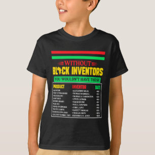 van vergeten zwarte uitvinders zwarte geschiedenis t-shirt