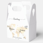 Van verloofd naar getrouwd goud kaart bedankdoosjes (Geopend)
