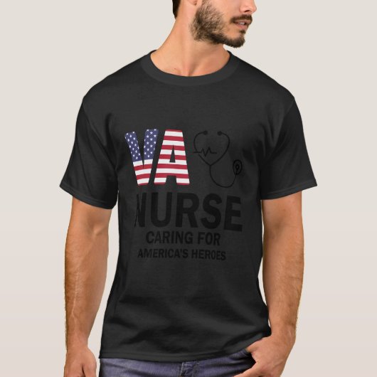 Van Verpleegster Zorg Voor American's Heroes T-shirt (Voorkant)