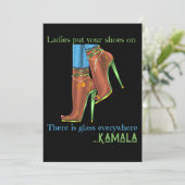 Van vice-President naar President Kamal Harris 202 Kaart (Staand voorkant)