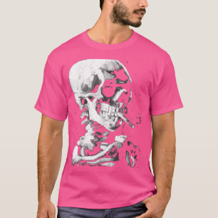 Van Vincent Human Head met Sigarette Gogh Skeleto T-shirt