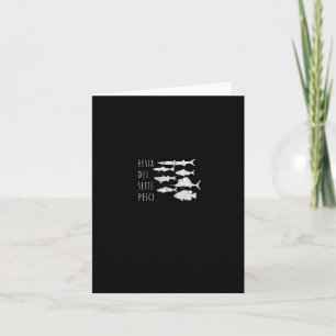 Van Vissen Italië T- Kerstavond Zeven 7 Vis T-shir Kaart