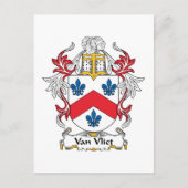 Van Vliet Family Crest Briefkaart (Voorkant)