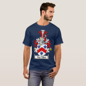 Van Vliet Wapenschild Familie Crest T-shirt (Voorkant volledig)