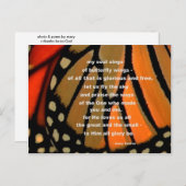 van vlindervleugels briefkaart (Voorkant / Achterkant)