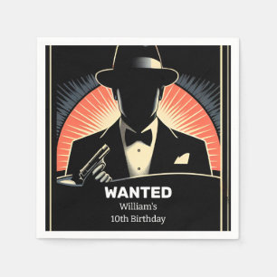 Van Volwassen kinder 90s Jongen Retro Maffia 10e V Servet