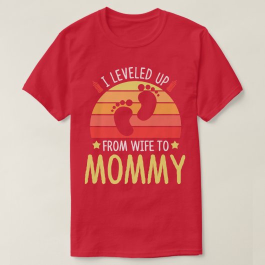 Van vrouw naar moeder moeder zwangere moeder. t-shirt (Design voorkant)