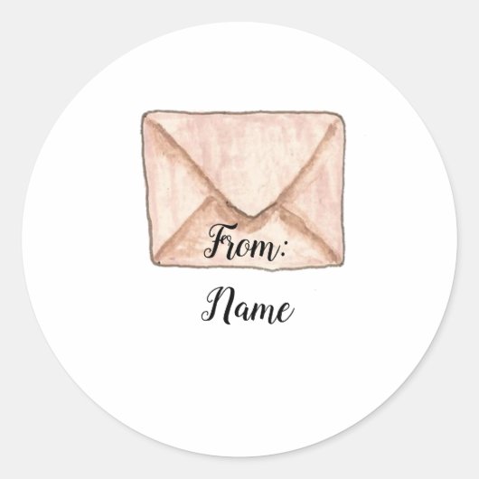 Van Waterverf envelop Sticker (Voorkant)