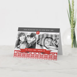 Van Weihnachten. Duitse Kerstmis fotokaart Feestdagen Kaart