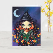 Van "weinig Heks van het Snoep" het Wenskaart Kaart (Gele Bloem)