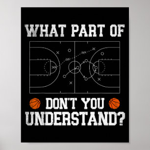 Van Welk Deel Begrijp Je Basketbal Niet Poster