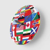  van wereldvlaggen ronde klok (Hoek)