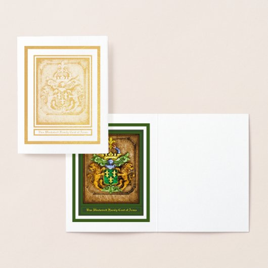 Van Westervelt Coat of Arms Folie Note Card Kaarten (Display)