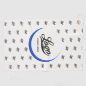 Van white Blue Modern Company Logo Business Club G Golfhanddoek (Horizontaal)