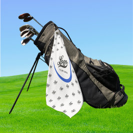 Van white Blue Modern Company Logo Business Club G Golfhanddoek