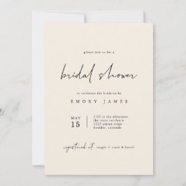 Van White Bohemian Bridal Shower Kaart