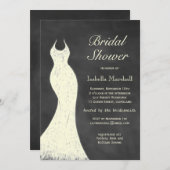 Van White Chalkboard Bridal Shower Uitnodiging (Voorkant / Achterkant)