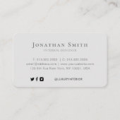 Van White en Grey Professional Social Media Logo Visitekaartje (Achterkant)