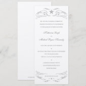 Van White Felt Paper Lone Star Wedding Invitations Kaart (Voorkant / Achterkant)