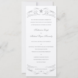 Van White Felt Paper Lone Star Wedding Invitations Kaart
