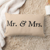 Van White Mr Mrs Wedding Accent Pillow Kussen (Deken)