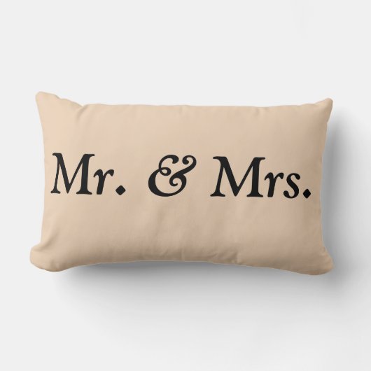 Van White Mr Mrs Wedding Accent Pillow Kussen (Voorkant)
