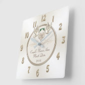 Van White Personalised Huwelijkscadeaus Wedding Cl Vierkante Klok (Hoek)
