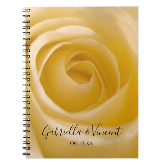 Van White Roos Flowery Wedding Guest Book Notitieboek (Voorkant)