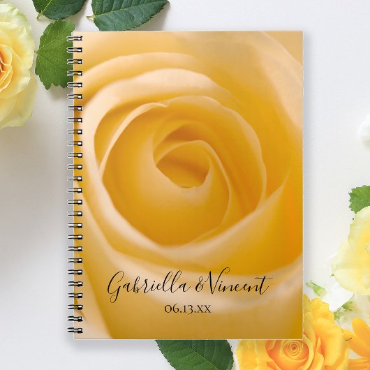 Van White Roos Flowery Wedding Guest Book Notitieboek