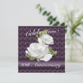 van White Rose Jubileum Kaart (Staand voorkant)