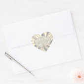 Van White Satin Bride & Groom | Dubbele harten Hart Sticker (Envelop)