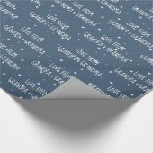 Van White Stars van opa & Grandma Wrapping Paper Cadeaupapier (Hoek)