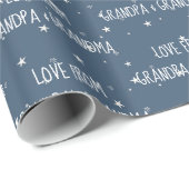Van White Stars van opa & Grandma Wrapping Paper Cadeaupapier (Rol Hoek)
