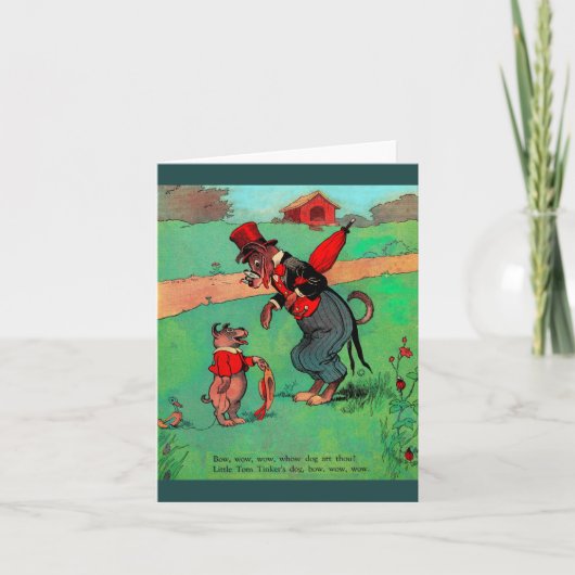 Van wie ben jij de hond? notitiekaartje (Voorkant)