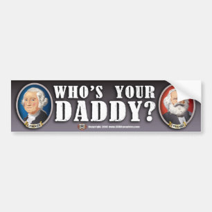 Van wie is je papa? Bumpersticker