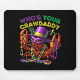 Van wie je Crawdad Crawfish Jester Beads Funny Ma Muismat