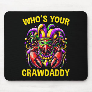 Van wie je Crawdad Crawfish Jester Beads Funny Ma Muismat