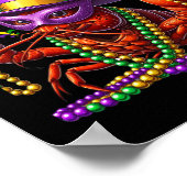 Van wie je Crawdad Crawfish Jester Beads Funny Ma Poster (Hoek)