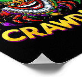 Van wie je Crawdad Crawfish Jester Beads Funny Ma Poster (Hoek)