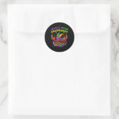 Van wie je Crawdad Crawfish Jester Beads Funny Ma Ronde Sticker (Tas)