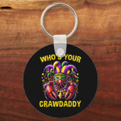 Van wie je Crawdad Crawfish Jester Beads Funny Ma Sleutelhanger (Voorkant)