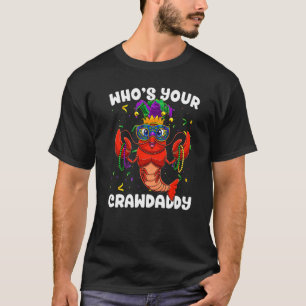 Van wie je Crawdad Crawfish Jester Beads Funny Ma T-shirt