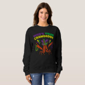 Van wie je Crawdad Crawfish Jester Beads Funny Ma Trui (Voorkant volledig)
