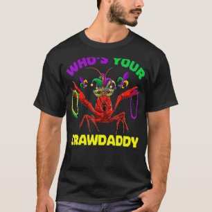 Van wie je Crawdad kruipt Jester Beads Mardi Gr T-shirt