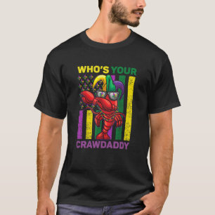 Van wie je Crawdad kruipt Jester Beads Mardi Gr T-shirt