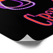 Van wie je Crawpapa Mardi Gras Crawfish Beads Mask Poster (Hoek)