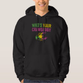 Van wie je Crawpapa Mardi Gras Crawfish Hoodie (Voorkant)
